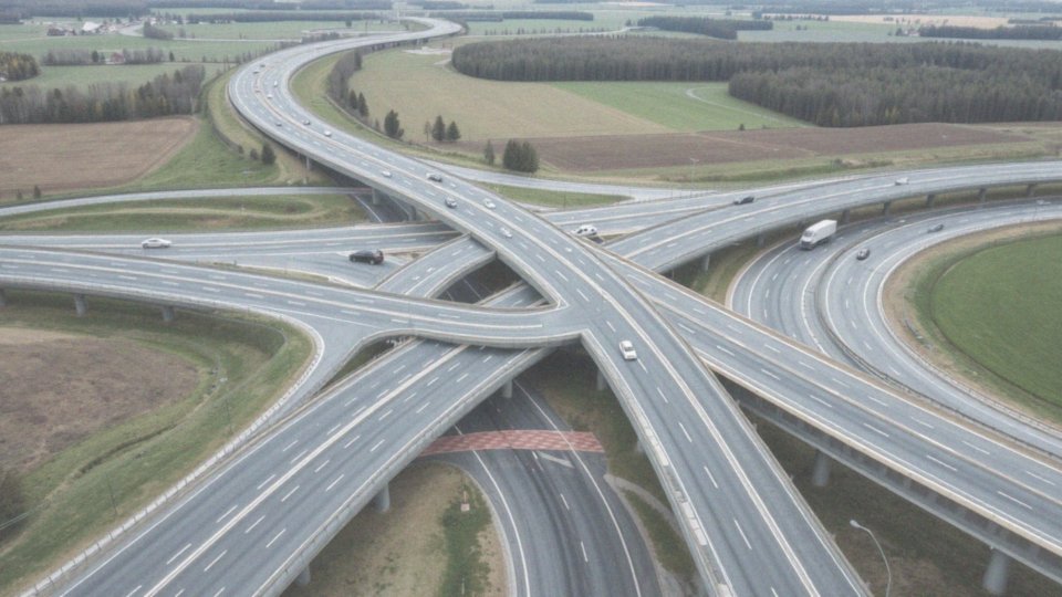 Jakie są typowe skrzyżowania i węzły na drogach ekspresowych?